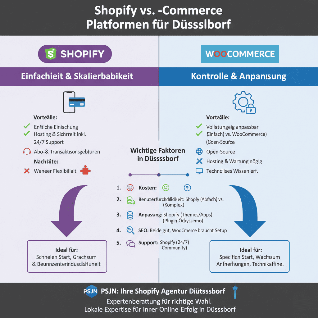 Entscheidung zwischen Shopify und WooCommerce